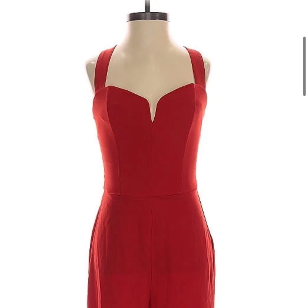 H&M Sweetheart Cut Red Jumpsuit - Size 4 - NWT
